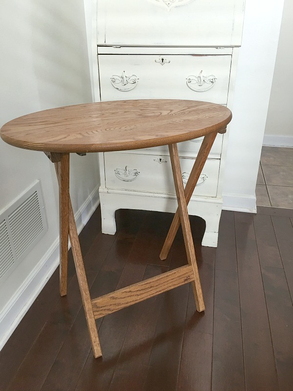 Farmhouse Style TV Tray Tables Before