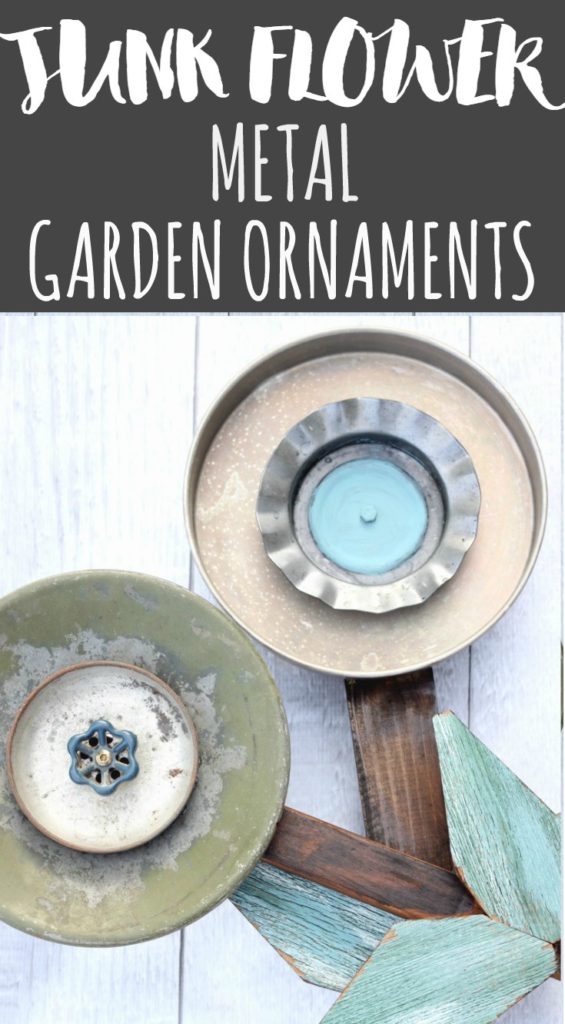 Add some rustic charm to your outdoor space with these junk flower metal garden ornaments. DIY patio decor from old metal and spare parts.