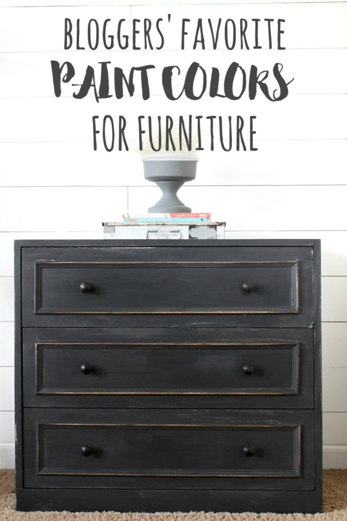 Sixteen Bloggers share their favorite paint colors for furniture. Learn from the experts and rock your furniture makeovers every time!