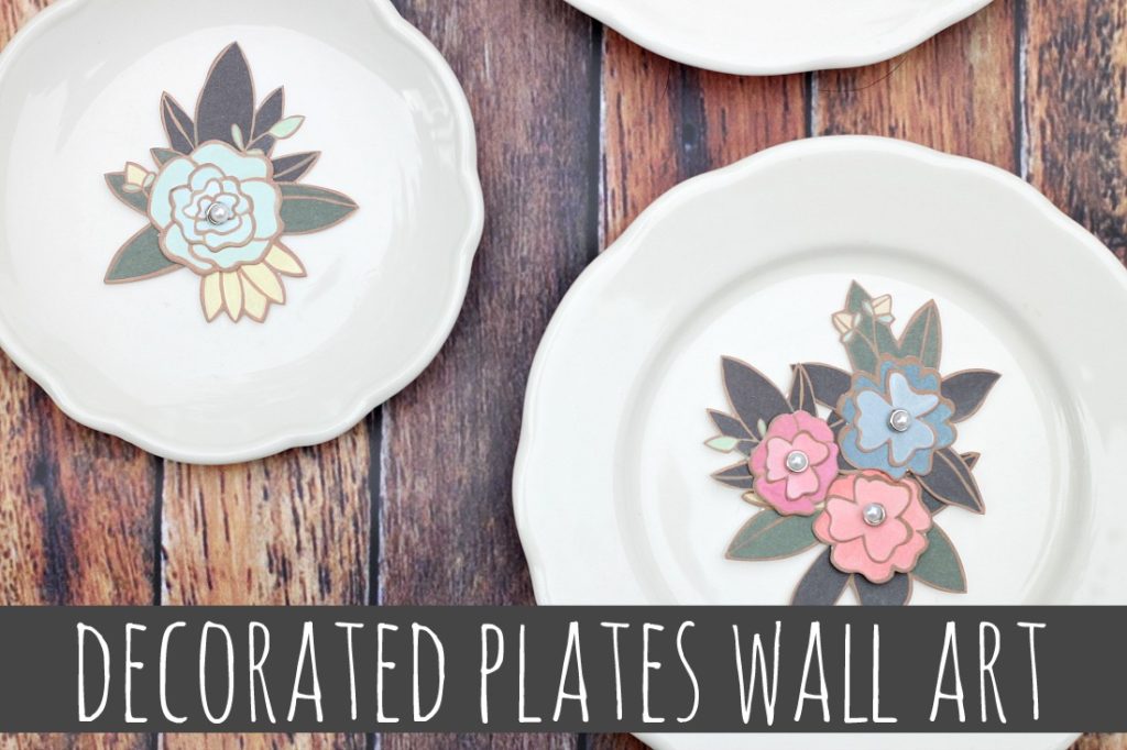 Add some easy spring and summer decor to your walls with decorated plates. This easy craft costs under ten dollars and takes less than 10 minutes.