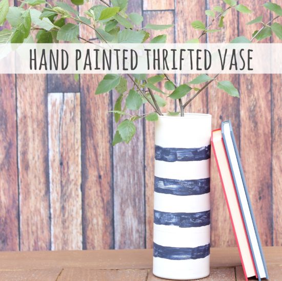 Think you can't decorate your home with thrift store finds This simple hand painted upcycled glas vase project is proof that you can have your style at your price.